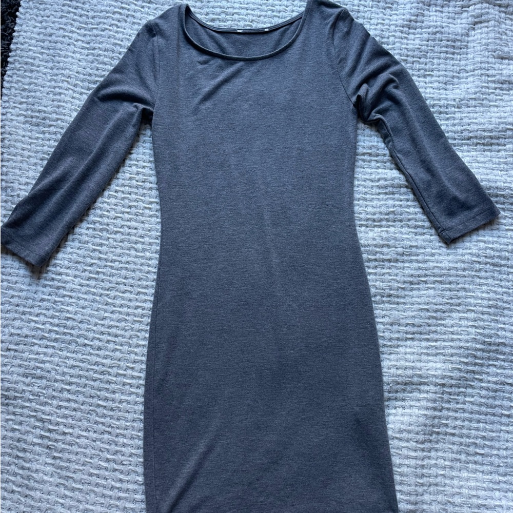Gray bodycon dress